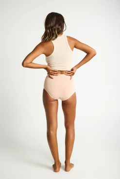 Modibodi Braga menstrual clásica brief alta bambú negra absorción ligera moderada