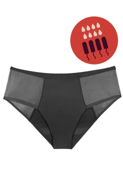 Proof Braga menstrual con malla negra – Absorción fuerte