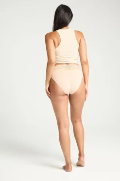 Modibodi Braga menstrual encaje bambú negra absorción moderada abundante
