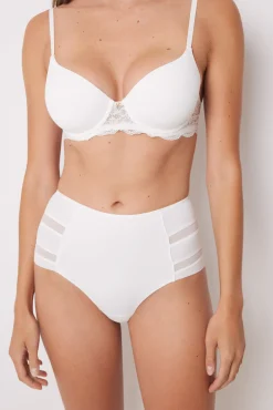 Women'secret Braga reductora alta blanca tul