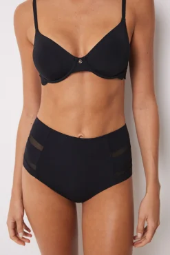 Women'secret Braga reductora alta negra tul