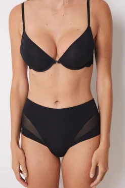 Women'secret Braga reductora alta negra encaje