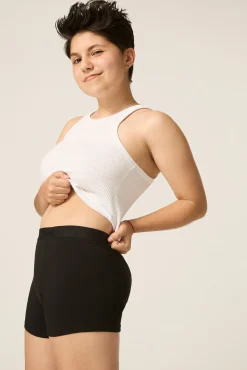 Modibodi Braguita menstrual adolescente hipster boyshort algodón orgánico negra absorción Moderada Abundante