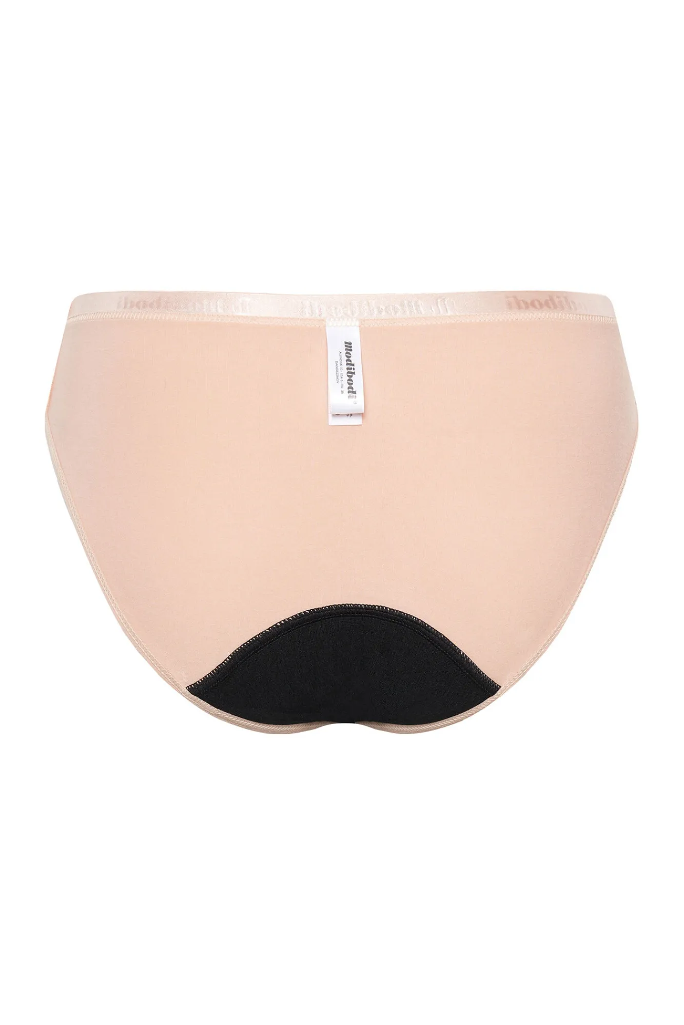 Modibodi Braguita menstrual adolescente hipster algodón orgánico negra absorción moderada abundante