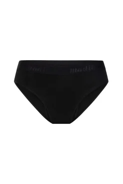 Modibodi Braguita menstrual adolescente hipster algodón orgánico negra absorción moderada abundante