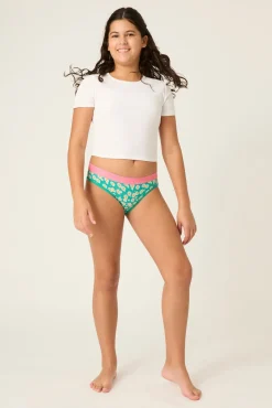 Modibodi Braguita menstrual adolescente hipster algodón orgánico Daisy Chain Pink absorción moderada abundante