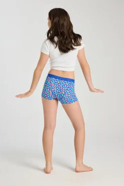 Modibodi Braguita menstrual adolescente hipster boyshort algodón orgánico Candy Bear Blue absorción Moderada Abundante