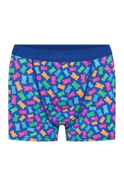 Modibodi Braguita menstrual adolescente hipster boyshort algodón orgánico Candy Bear Blue absorción Moderada Abundante