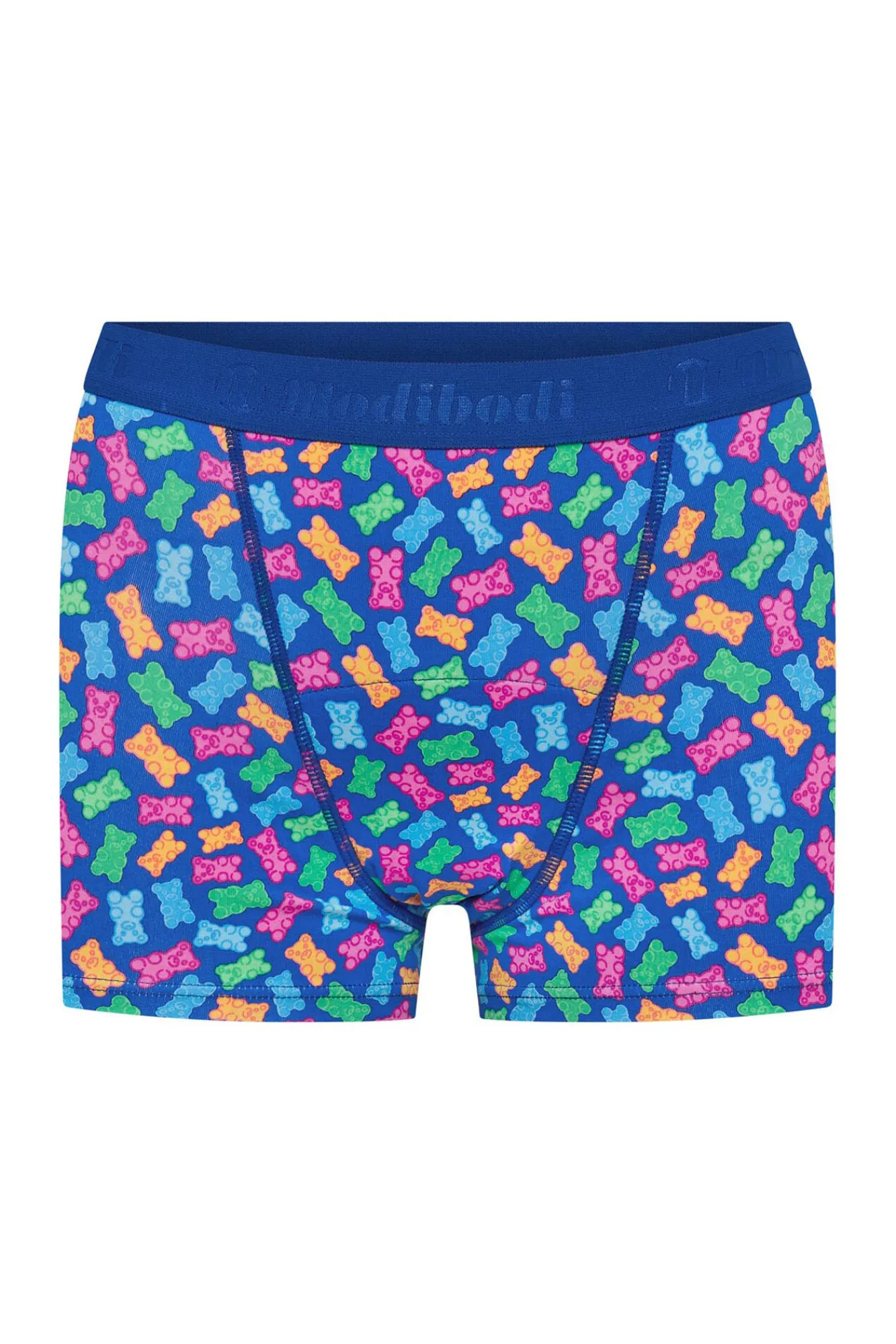 Modibodi Braguita menstrual adolescente hipster boyshort algodón orgánico Candy Bear Blue absorción Moderada Abundante