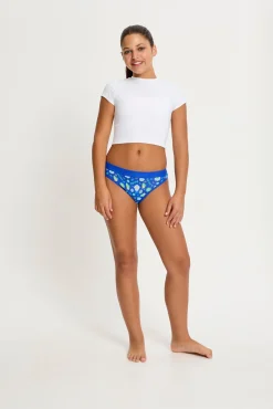 Modibodi Braguita menstrual adolescente flujo moderado Boho Botanical Blue