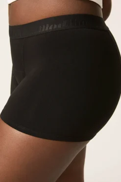 Modibodi Braguita menstrual adolescente hipster boyshort algodón orgánico negra absorción maxi