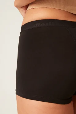 Modibodi Braguita menstrual adolescente hipster boyshort algodón orgánico negra absorción maxi