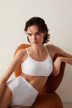 Penti Braguitas slip blancas de talle alto Nu Basic