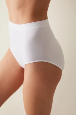 Penti Braguitas slip blancas de talle alto Nu Basic