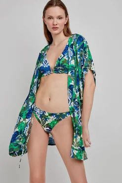 Gisela Caftán corto estampado