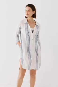 Cortefiel Caftán túnica cuello camisero