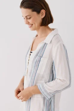 Cortefiel Caftán túnica cuello camisero