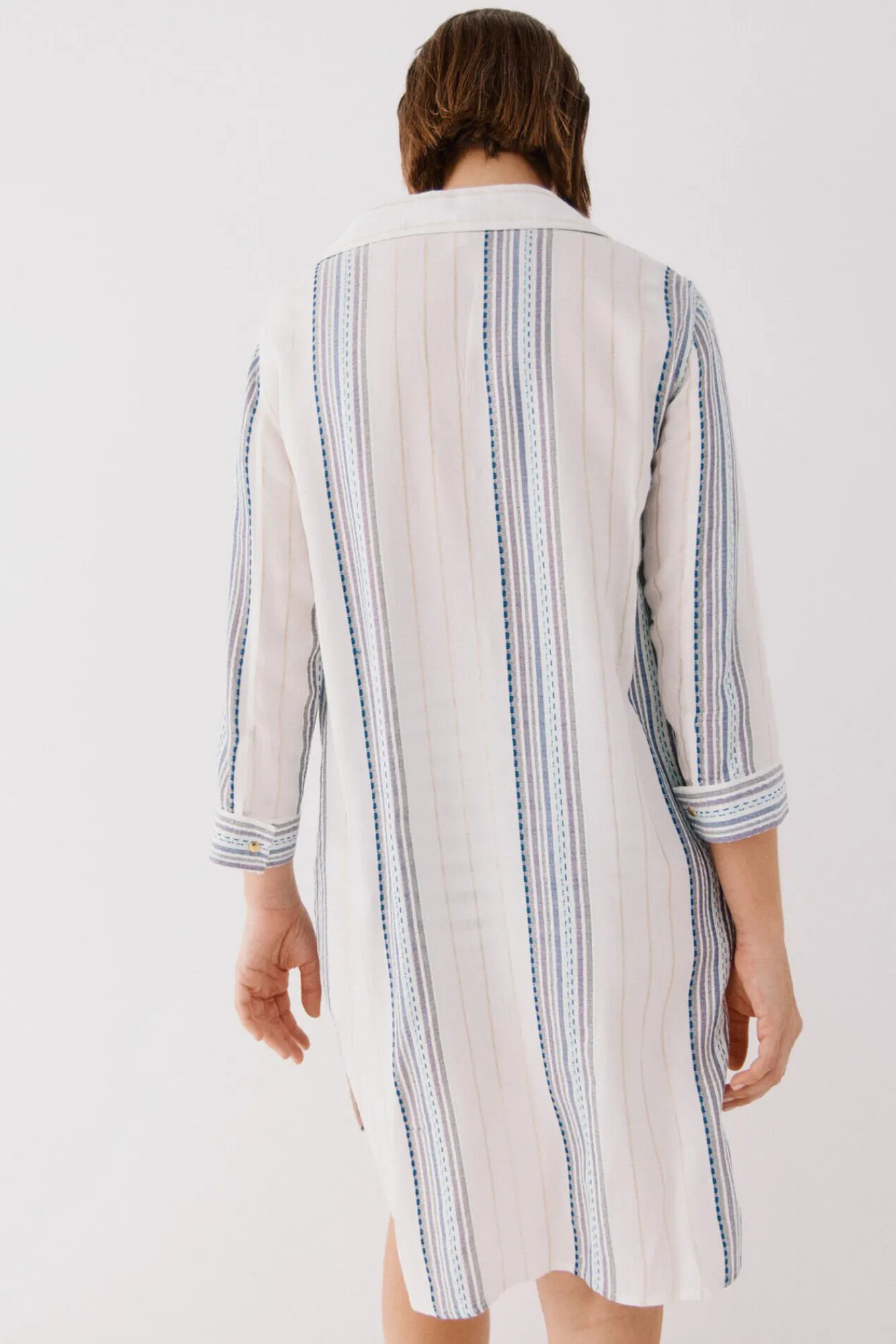 Cortefiel Caftán túnica cuello camisero