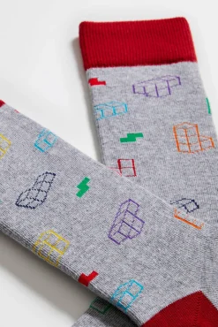 Besocks Calcetines altos de TETRIS de algodón orgánico color