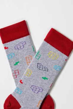 Besocks Calcetines altos de TETRIS de algodón orgánico color