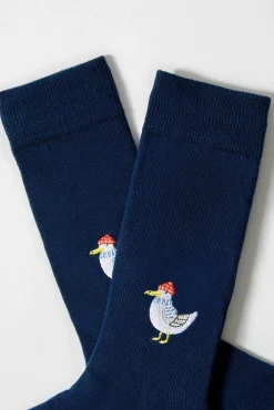 Besocks Calcetines altos print gaviota algodón orgánico marino