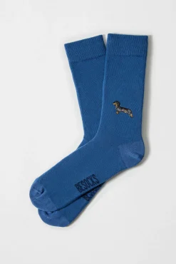Besocks Calcetines altos print perro salchicha algodón orgánico