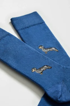 Besocks Calcetines altos print perro salchicha algodón orgánico