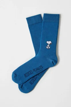 Besocks Calcetines altos SNOOPY algodón orgánico azul