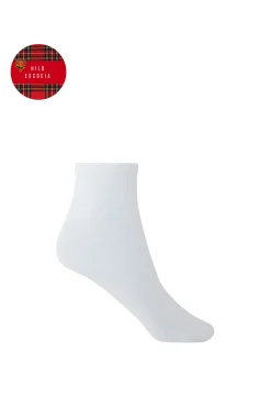 Punto Blanco Calcetines de Hilo de Escocia lisos