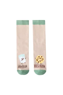 Mr. Wonderful Calcetines galleta y vaso de leche - Juntos es mejor