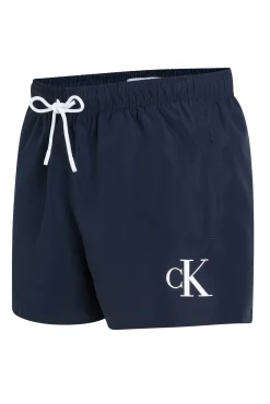 Calvin Klein logo elastic waistband swimsuit blue