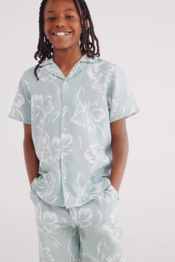 Crianças Springfield Kids Camisa hawaiana niño