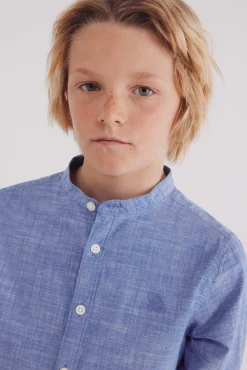 Crianças Springfield Kids Camisa textura cuello mao niño