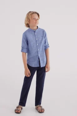 Crianças Springfield Kids Camisa textura cuello mao niño
