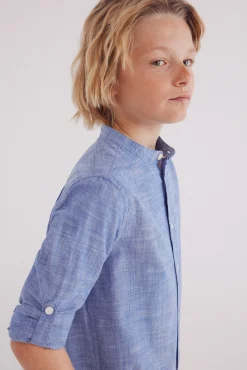 Crianças Springfield Kids Camisa textura cuello mao niño