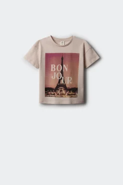 Crianças Springfield Kids Camiseta Bonjour niña
