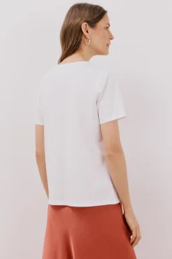 Cortefiel Camiseta bordado floral