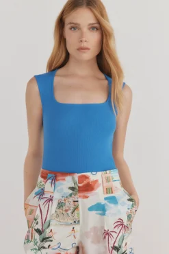 Pedro del Hierro Camiseta básica canalé sin mangas
