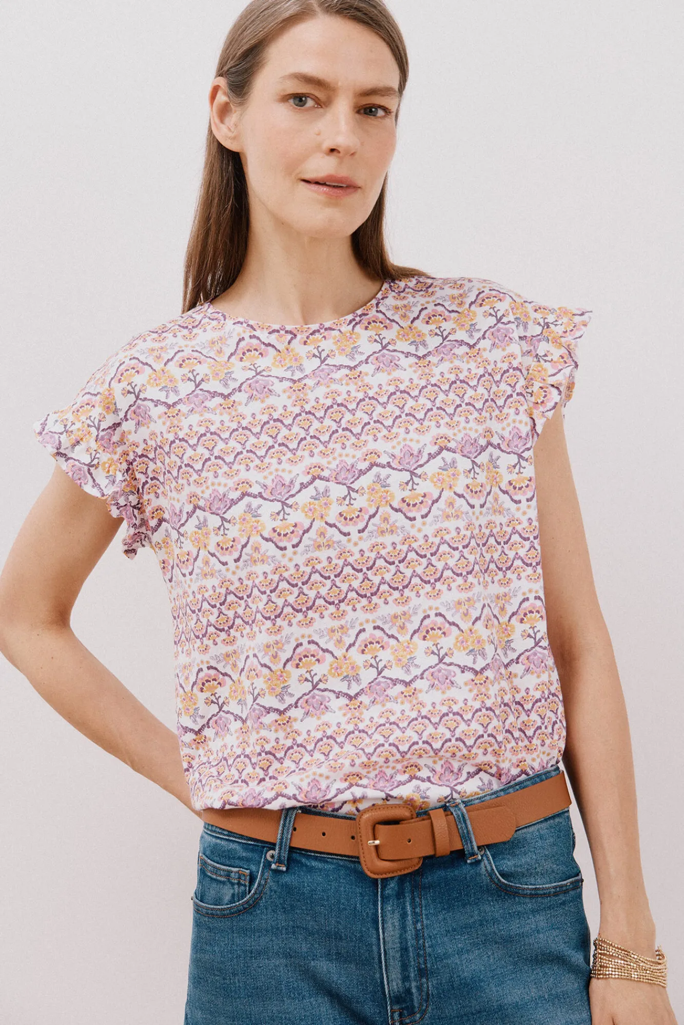 Cortefiel Camiseta básica volante