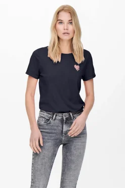 Only Camiseta con detalle de manga corta