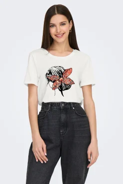 Only Camiseta con estampado y manga corta