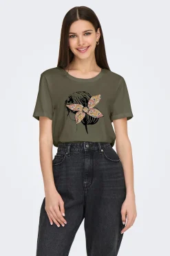 Only Camiseta con estampado y manga corta