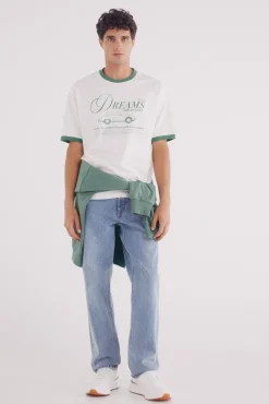 Springfield Camiseta contraste stay dreams
