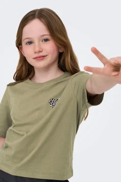 Crianças Only Girls Camiseta corazón niña