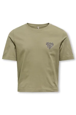 Crianças Only Girls Camiseta corazón niña