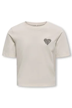 Crianças Only Girls Camiseta corazón niña