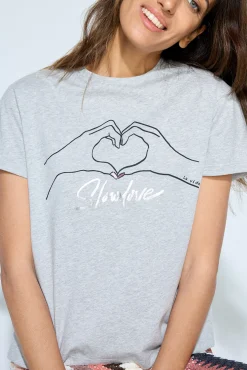 Slowlove Camiseta corazón Tie-Dye