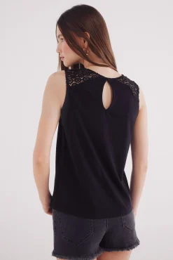 Springfield Camiseta crochet hombros