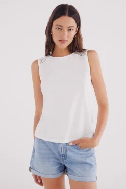 Springfield Camiseta crochet hombros