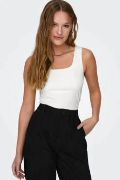 Only Camiseta cuello cuadrado